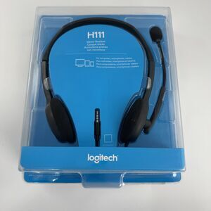 Logitech‎ H111 Stereo Headset with Microphone for Computers Smartphones Tablets